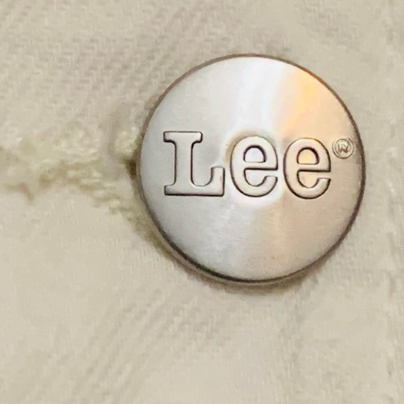 Lee XXXL Women's Heritage Cropped Chore Denim Jacket White - Picture 8 of 8